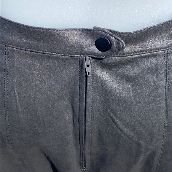 Free People Rumi Ruched Faux Leather Mini Skirt black size Small - Picture 5 of 5